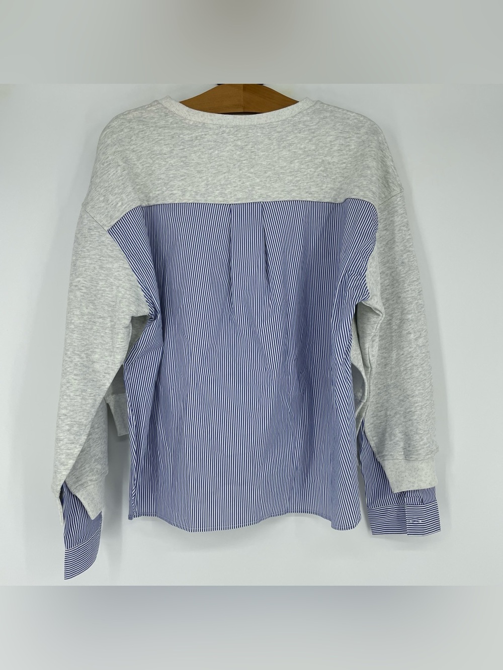 New Elan Margo Top Mixed Media Heather Grey medium - Picture 5 of 8